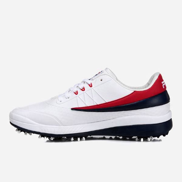 Fila Field Og Men's Golf Shoes - White/Navy/Red,NZ 570-40521